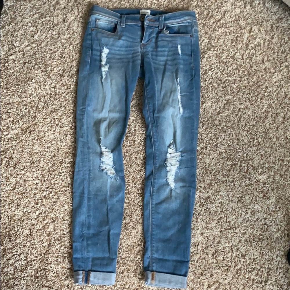 Skinny ripped jeans